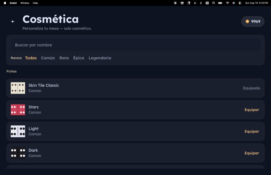 Tienda de cosmética de fichas en Domikapikua